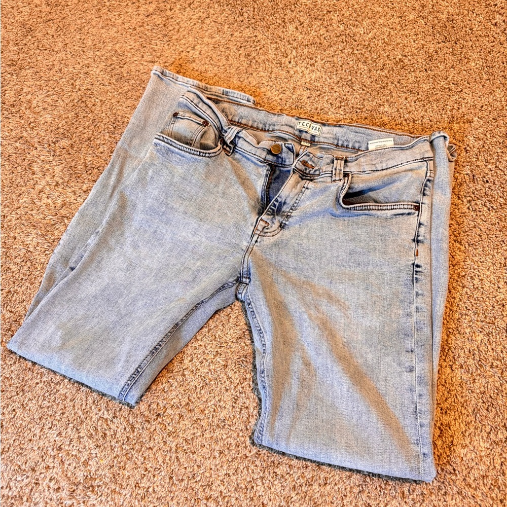 Tecovas Light Wash Denim Slim Jeans
